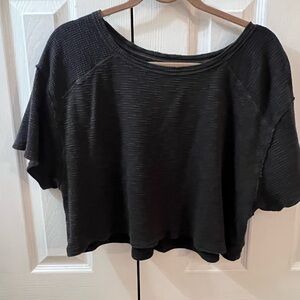 Aerie cropped waffle tee